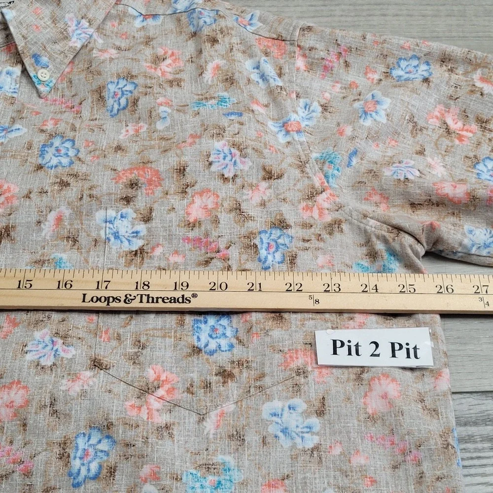 🌺 Vintage Reyn Spooner Floral Reverse Print Shirt Mens XXL Made Hawaii Resort